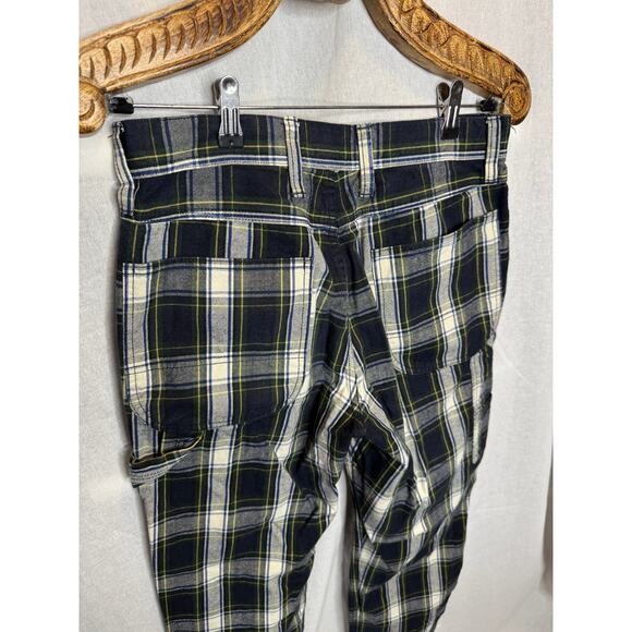 J. Crew Men's Pants Plaid Carpenter Canvas Jeans Green Navy Grey 30 x 34 - Picture 7 of 10